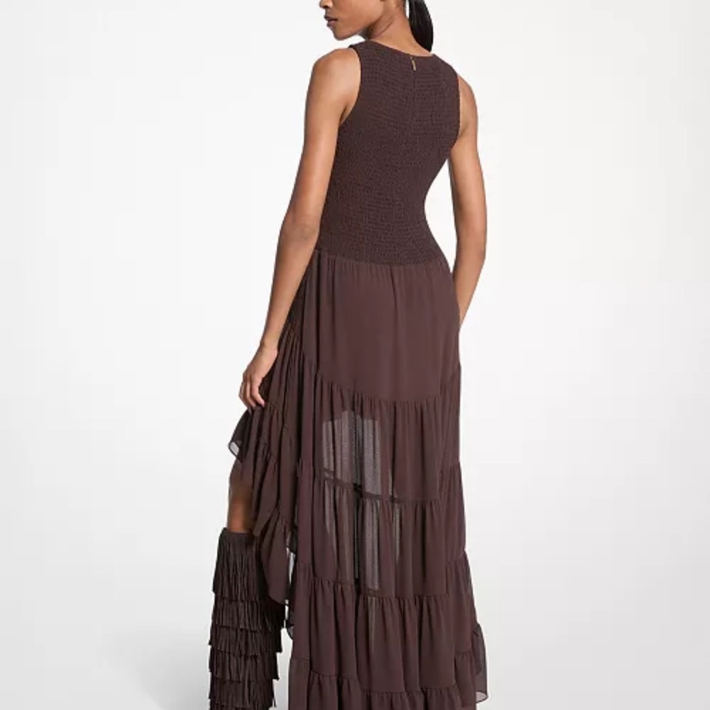 Michael Kors Chocolate High Low Dress - Picture 2 of 3